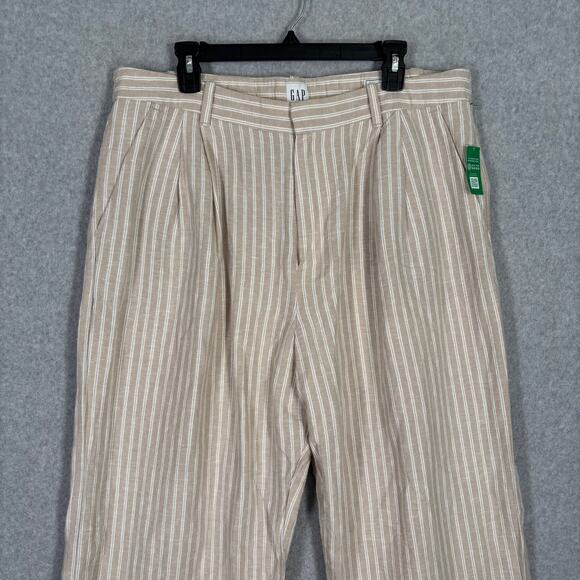 Gap Wide Leg Pleated Pants 18T Linen Trouser Chino Academia Quiet Lagom NEW $98 - Picture 2 of 14